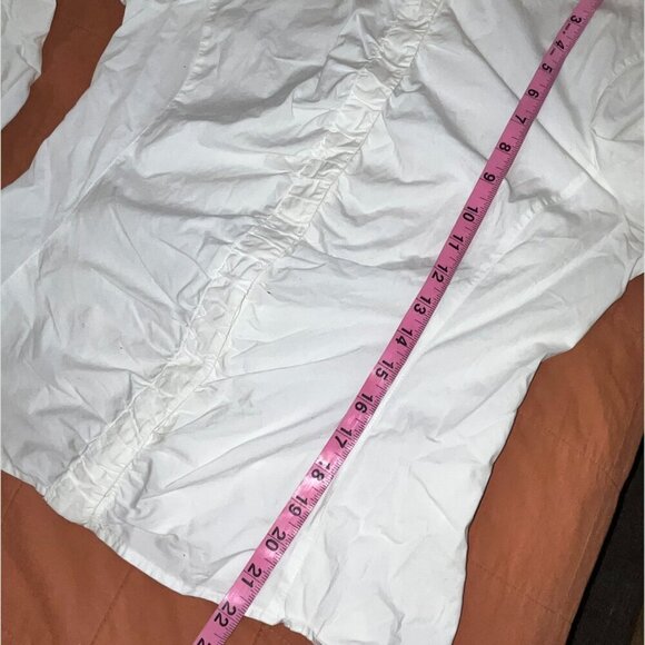 Armani Collezioni White Ruched Button-Down Classic Shirts Women’s Size 12 - Picture 9 of 11